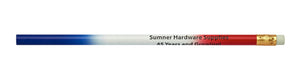 Pencil Guy Shop Promotional Personalized Imprinted Three-Colored Flag (Red, White, Blue) Pencil - Pencil Guy Shop