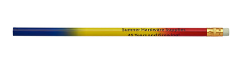 Pencil Guy Shop Promotional Personalized Imprinted Three-Colored Rainbow (Red, Yellow, Blue) Pencil - Pencil Guy Shop